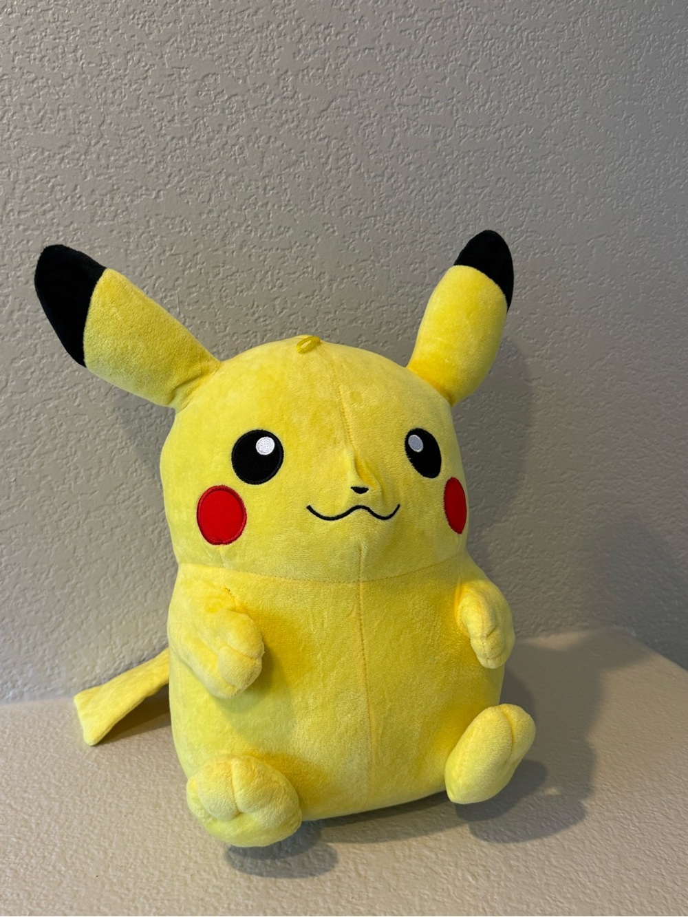 Pokemon Pikachu Plush in Yellow with Black & Red Accents